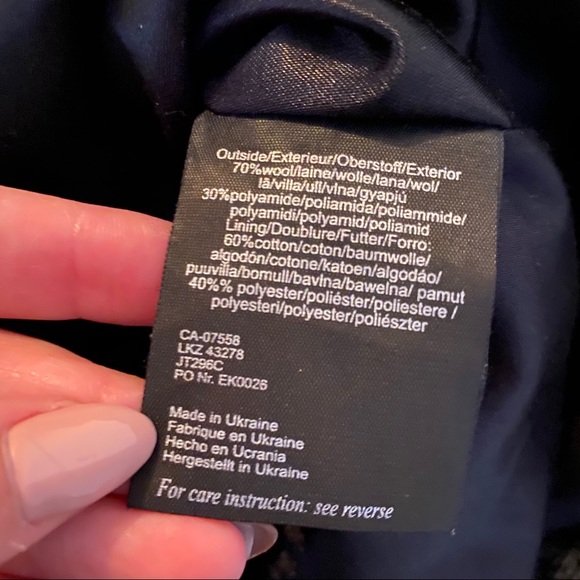 MEXX Tweed Wool Trench Coat - Picture 9 of 10